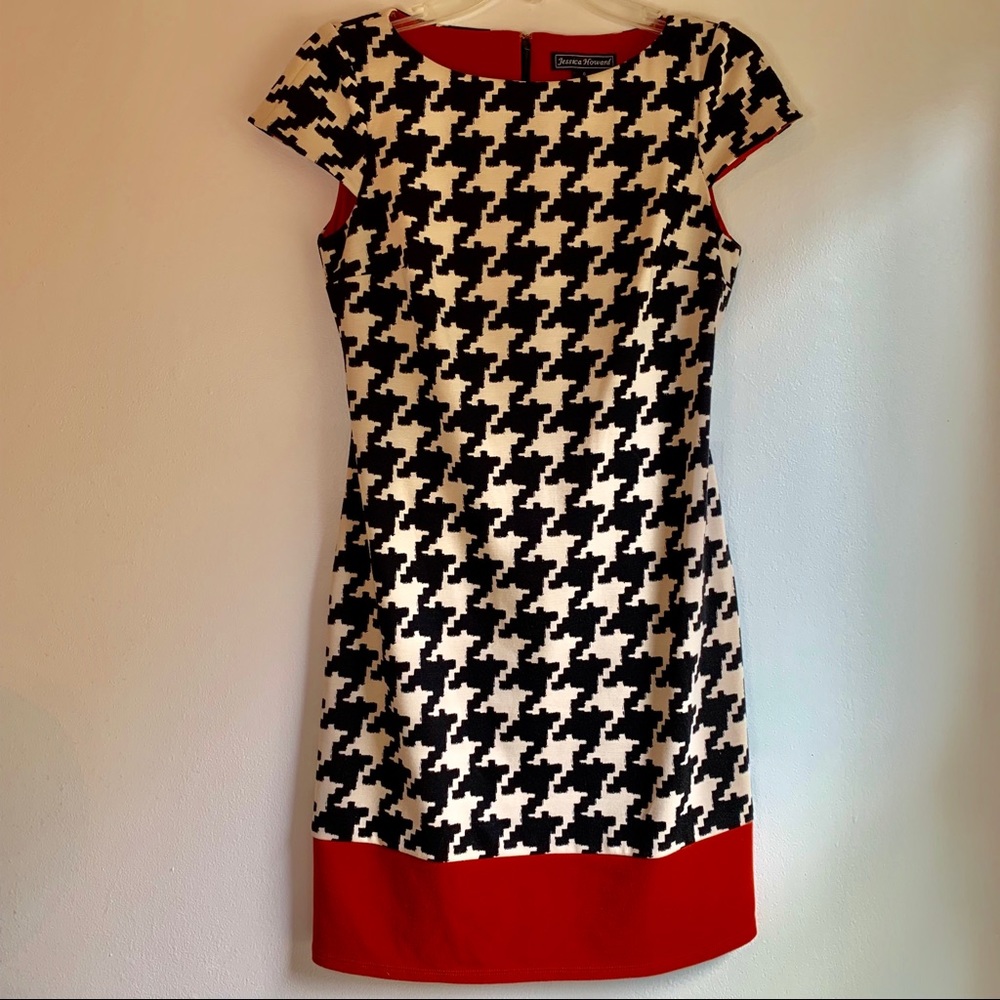 Jessica Howard Houndstooth Dress Size 6